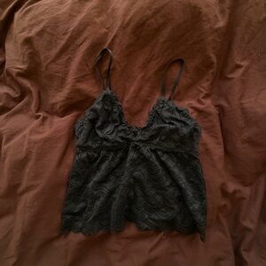 Aerie Longline Lace Triangle Bralette